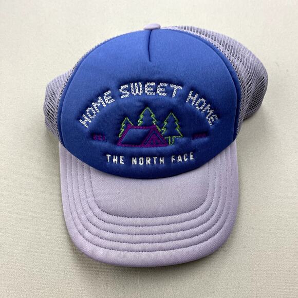 The North Face Hat Cap Snapback Womens Blue Home Sweet Home Outdoor Hiking Logo - Picture 2 of 6